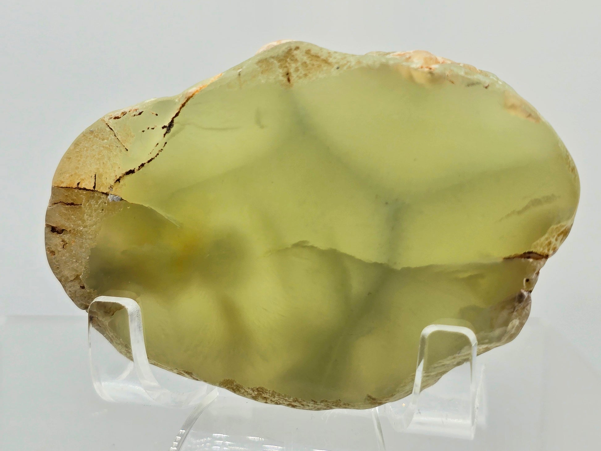 Natrolite & prehnite crystalized slab