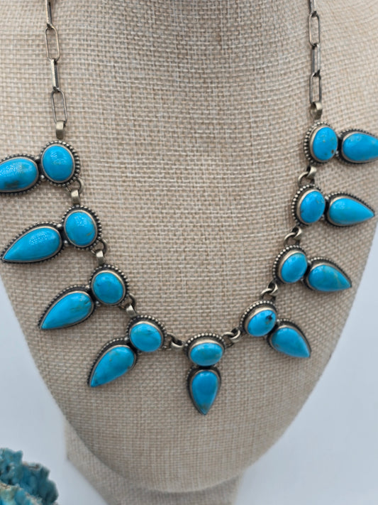 Royston Turquoise Layered Fringe Necklace
