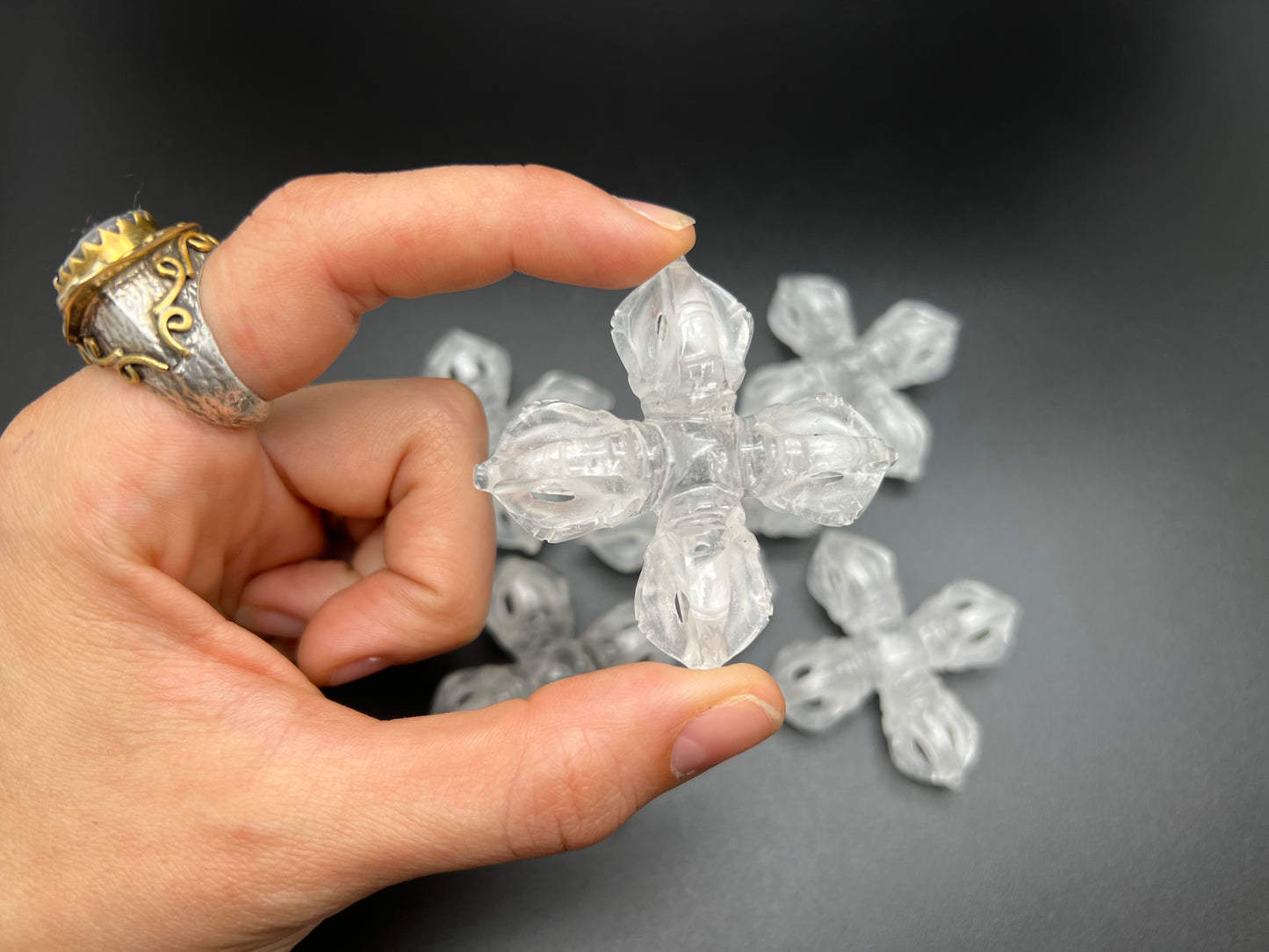Himalayan Quartz Crystal double dorje
