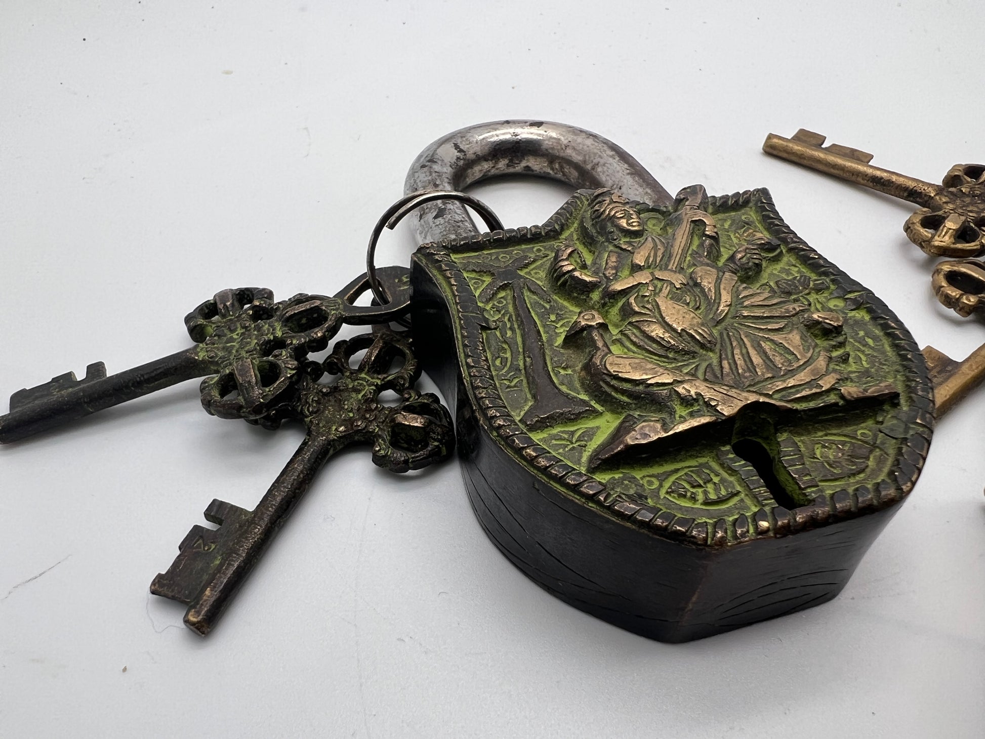 Brass Locks with Skeleton keys