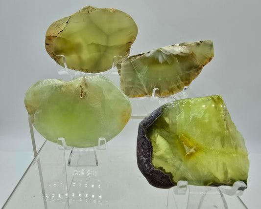 Natrolite & prehnite crystalized slab