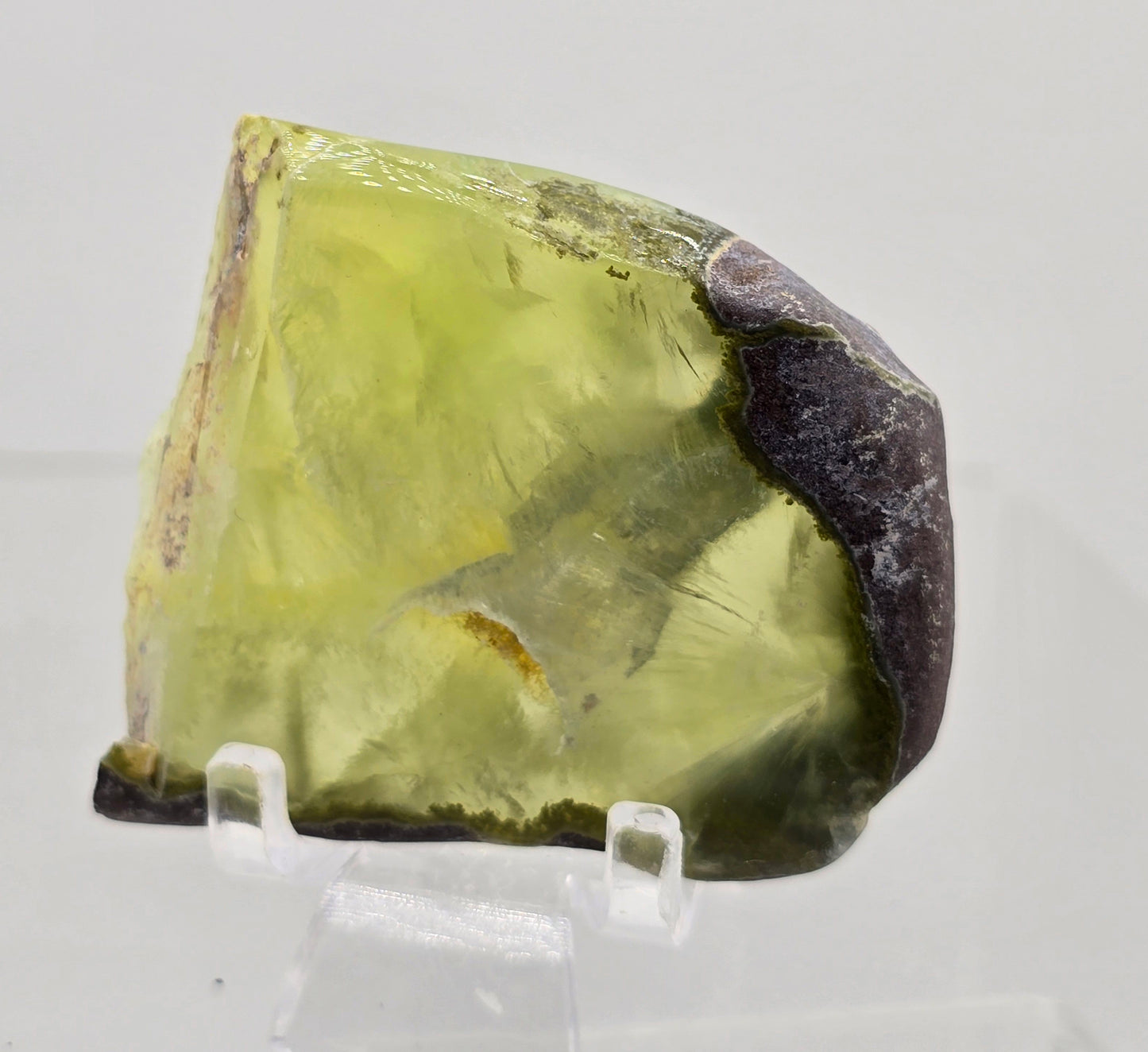 Natrolite & prehnite crystalized slab