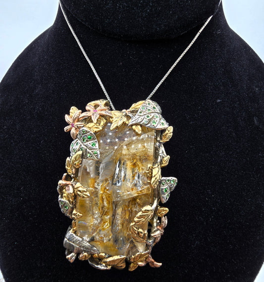 From the Fire: Intaglio Quartz Etched Being Neck Art