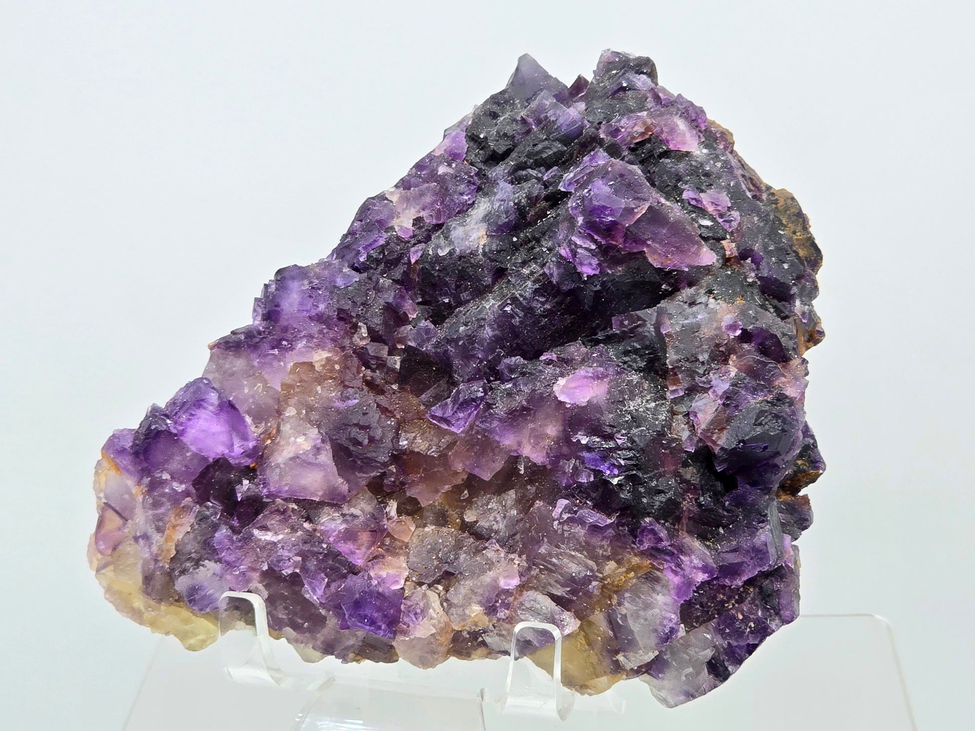 Purple & Yellow cubic Fluorite crystal formations