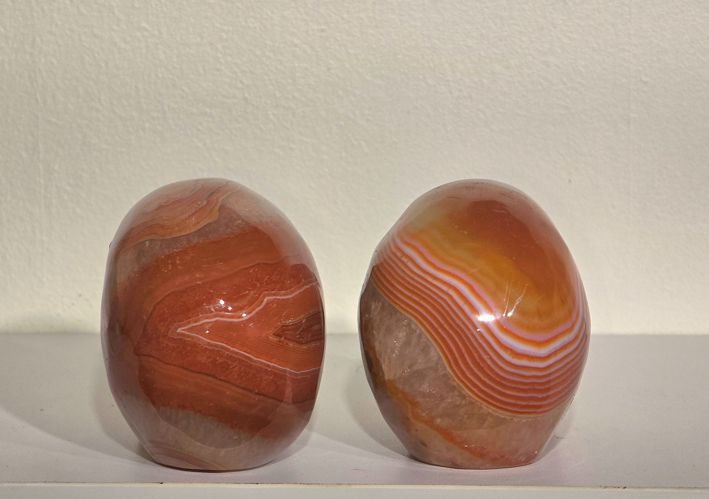 Carnelian & Quartz Skulls