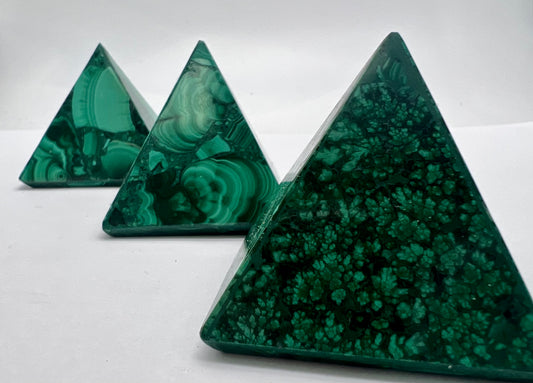 Malachite pyramids