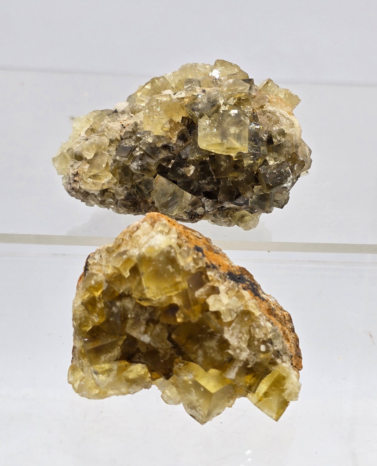 Yellow Fluorite Cubic Crystal formations